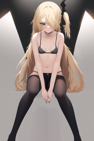 ͼƬ 2048x3072  
			genshin impact
			fischl (genshin impact)
			park ogre
			single
			long hair
			tall image
			looking at viewer
			blush
			fringe
			highres
			breasts
			light erotic
			blonde hair
			sitting
			green eyes
			payot
			full body
			bent knee (knees)
			hair over one eye
			embarrassed
